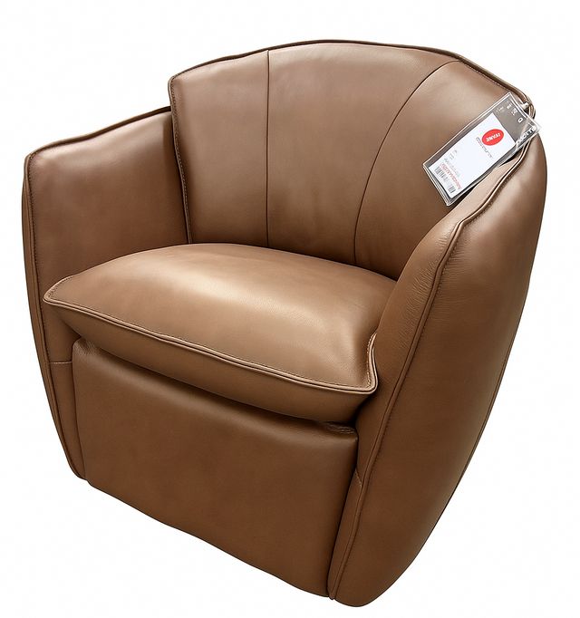 LeatherCraft All Leather Swivel Chair - Arctic Brandy-0