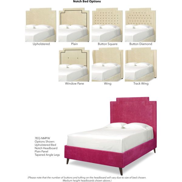 Parker Southern Dream Creations Beige Notch Upholstered Bed-1