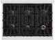 ZLINE Classic 36" Satin Stainless Steel Pro Style Gas Range with Black Matte Door-1