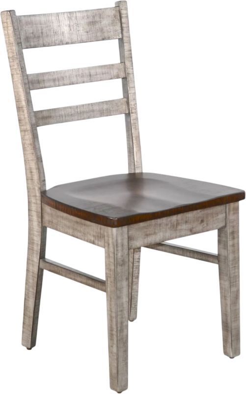 Sunny Designs™ Homestead Hills Alpine Gray/Tobacco Leaf Ladderback Side Chair-0