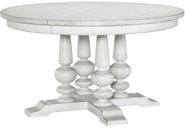 Legacy Classic Cottage Park Aged White Round Dining Table-0