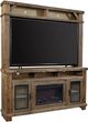 aspenhome® Sawyer Brindle 79'' Fireplace Console and Hutch-0