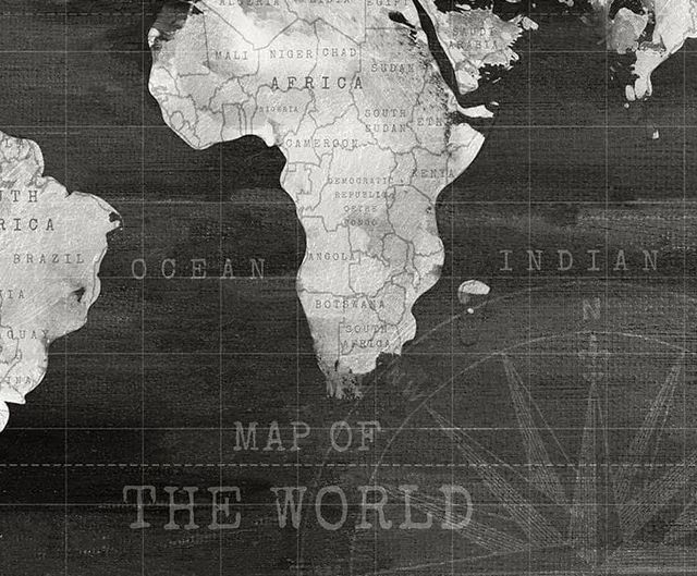Classy Art Industrial World Map by Natalie Carpentieri Wall Art-1