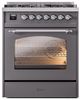 Ilve® Nostalgie II Series 30" Graphite Matte Pro Style Dual Fuel Range-2
