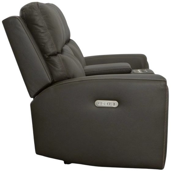 Flexsteel® Jarvis Mica Power Reclining Loveseat with Console and Power Headrests-3
