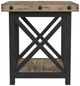 Flexsteel® Carpenter Light Brown End Table with Black Metal Frames-2