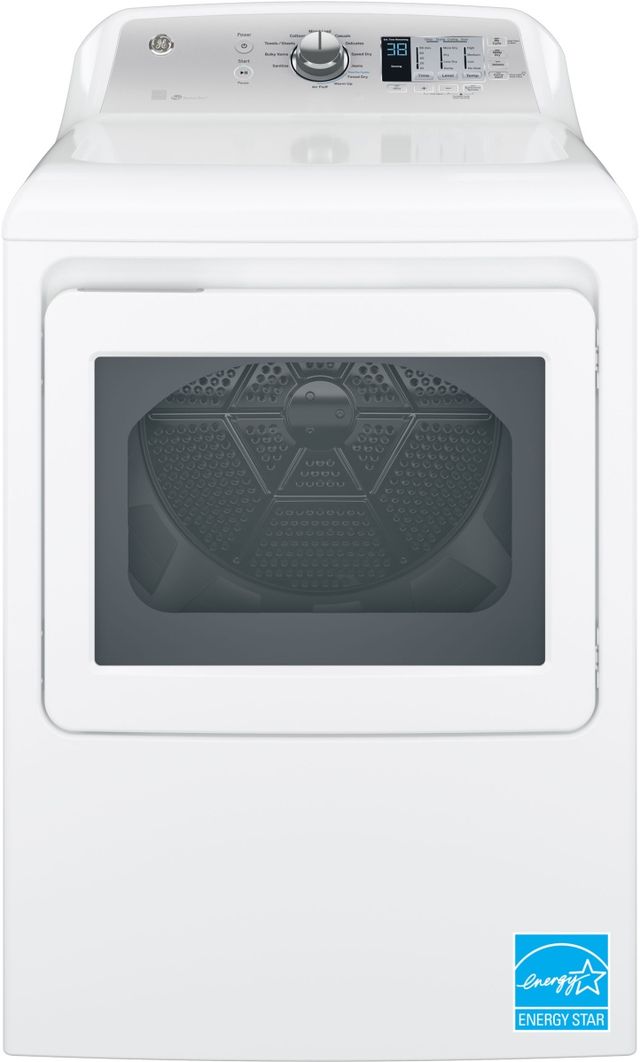 GE® 7.4 Cu. Ft. White Gas Dryer-1