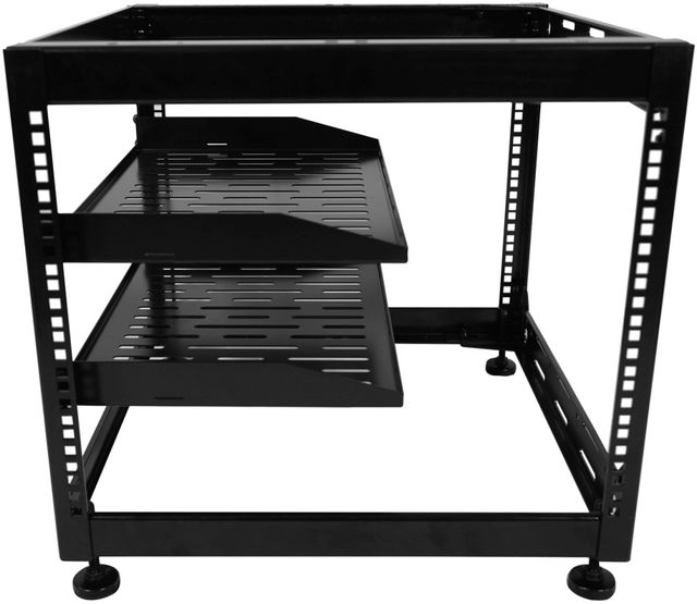 Sanus® Component Series Black 10U Stackable Skeleton Rack-3