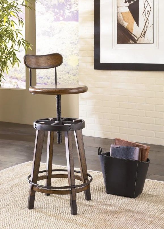 Hammary® Studio Home Brown Adjustable Stool-3