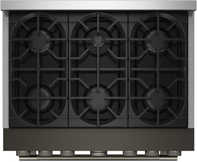 KitchenAid® 36" Black Ore 6 Burner Pro Style Gas Range with No Preheat Air Fry Mode-4