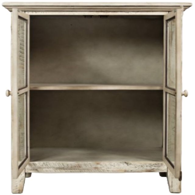 Jofran Inc. Rustic Shores Scrimshaw Cream 2-Door Accent Cabinet-2