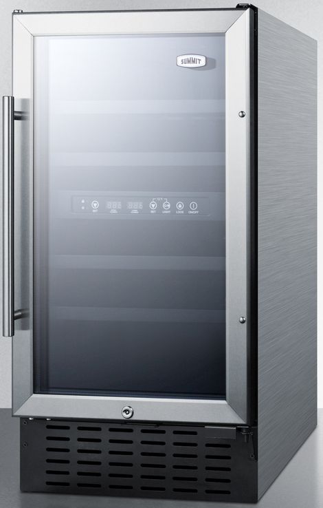 Summit® 18" 3.3 Cu. Ft. Stainless Steel Wine Cooler-1