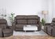 Franklin™ Corwin Dakota Gray Leather Dual Seat Power Reclining Loveseat-1