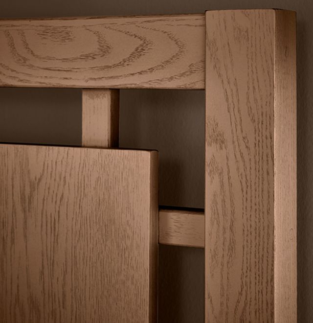 Vaughan-Bassett Lodge & Loft Blond Oak California King Floating Panel Bed-3