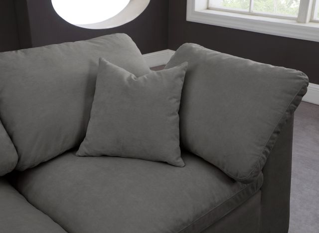 Meridian Furniture Cozy Grey Velvet 117" Cloud Modular Armless Sofa-2