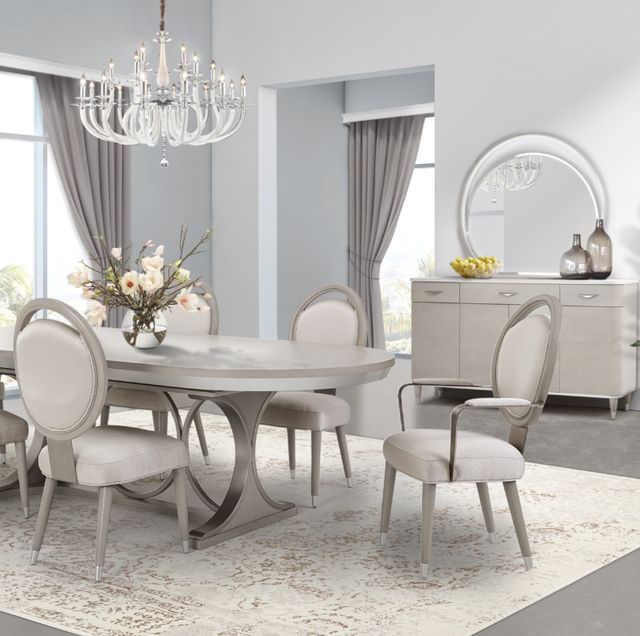 Michael Amini® Eclipse Moonlight Oval Dining Table-1