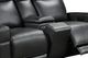 Leather Italia™ Cambria Valley Black Power Reclining Loveseat with Console-1