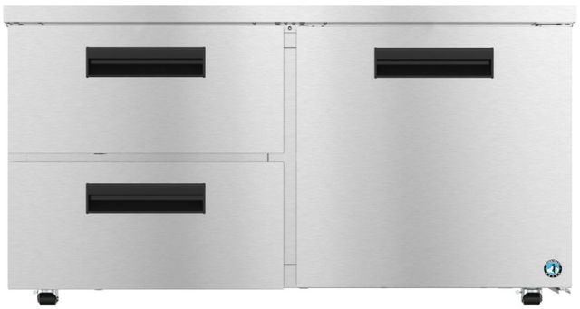 Hoshizaki Steelheart® 60" 15.1 Cu. Ft. Stainless Steel Two Section Undercounter Low Profile Refrigerator with Drawer/Door Combo-0
