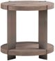 Liberty Furniture Harlow Sandstone Round End Table with Satin Nickel Base-2