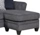 A & W Custom Furniture Albany Pewter Sofa Chaise-3