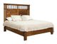 International Furniture Direct Parota Brown Queen Platform Bed Footboard with Rails-2
