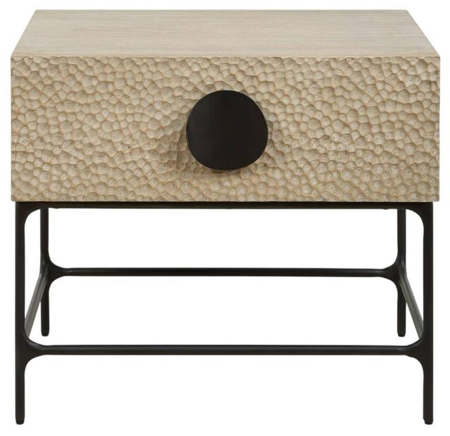 Uttermost® Lunar Wood Side Table with Black Legs-3