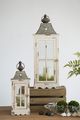 A & B Home Evelyn 2-Piece Whitewashed Enclosed Lantern with Handle Set-3