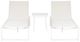 Linon Alora 3-Piece White/ Aluminum/Fabric Lounge Chair Set-1