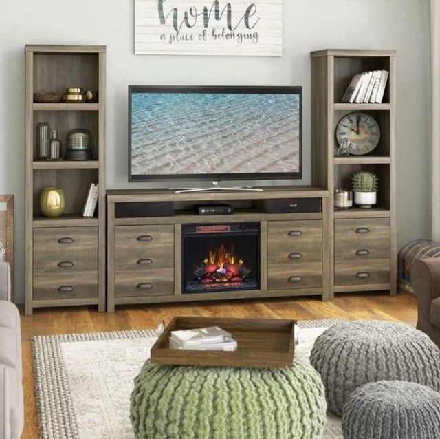 ClassicFlame® Canyon Lake Pine TV Stand with Electric Fireplace-1