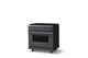 Viking® 5 Series 36" Cast Black Pro Style Gas (NG) Range with Polished Chrome Trim-2