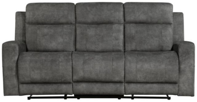 Homelegance® Muncie Brownish Gray Double Manual Reclining Sofa-2