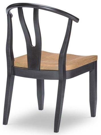 Legacy Classic Franklin Black/Harvest Oak Wishbone Back Side Chair-1