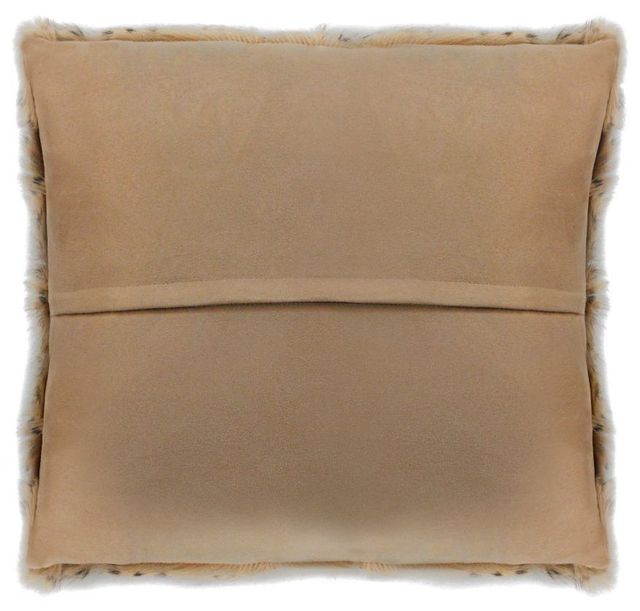 Moe's Home Collection Spotted Goat Cream Leopard Fur Pillow-1