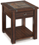 Magnussen Home® Roanoke Cherry Chairside Square End Table with Slate Top -0