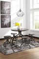 Signature Design by Ashley® Odium 5-Piece Rustic Brown Counter Height Dining Table Set (Floor Model)-4