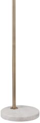 Bassett Mirror Thames Brass/White Floor Lamp-2