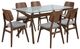 New Classic® Home Furnishings Oscar 7-Piece Dark Gray/Walnut Dining Table Set-0