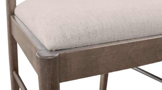 Bassett® Furniture Origins Phelps Fog Dining Chair with Cream Upholstered Seat-1