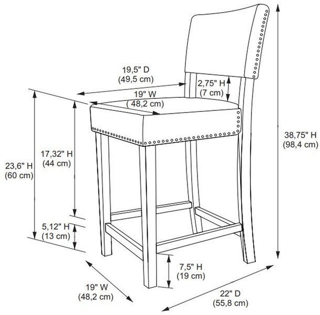 Linon Corey Black Counter Stool-2