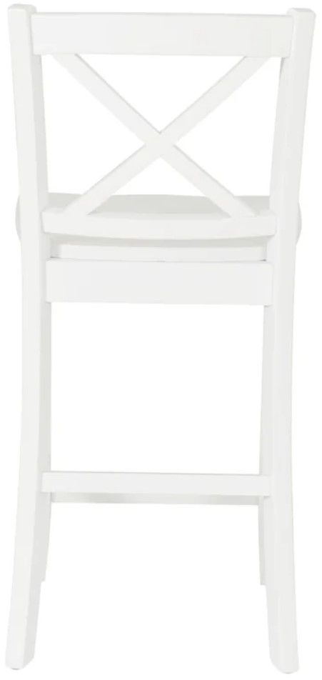 Linon Torino White X-Back Counter Stool-4