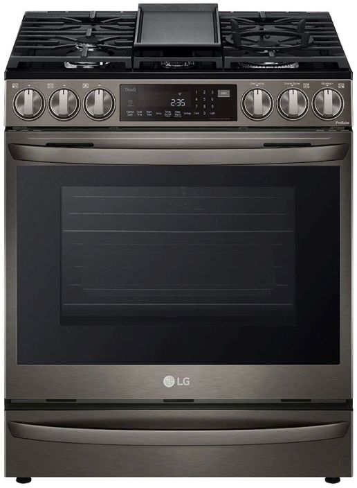 LG 30 PrintProof Black Stainless Steel Slide In Gas Range Young s Appliance and Electronics Alpena MI