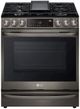LG 30" PrintProof™ Black Stainless Steel Slide-In Gas Range-0