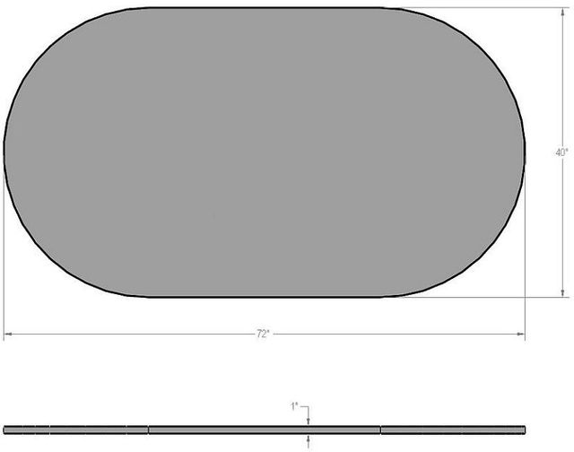 Amisco Customizable Lucarelli 84" Racetrack Dining Table with 1" Birch Veneer Top-1