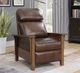 BarcaLounger® Mission Wenlock Fudge Leather Manual Recliner-2