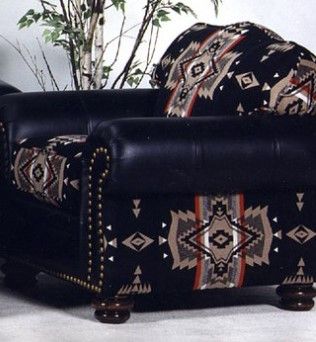 Marshfield Furniture McKinley (Leather) Dark Blue Chair-0
