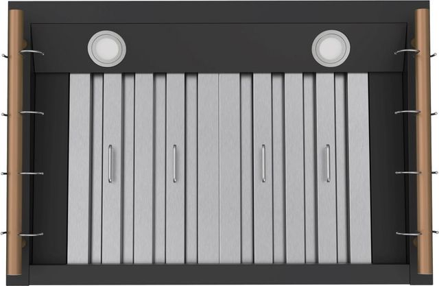 FORNO® Venezia Series Alta Qualita 30" Black Wall Mounted Range Hood  -4