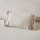 Olliix by N Natori White Hanae Embroidered Cotton Oblong Decorative Pillow-2