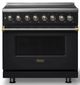 Viking® 5 Series 36" Onyx Pro Style Induction Range with Brushed Brass Trim-0