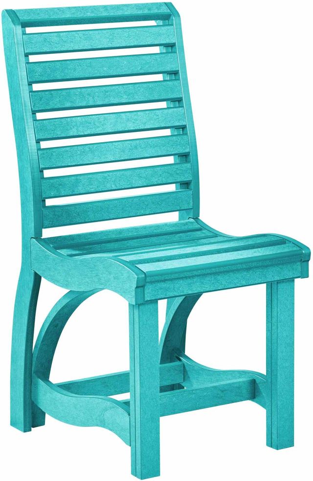 C R Plastics St. Tropez Turquoise Dining Side Chair-0