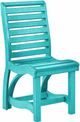 C R Plastics St. Tropez Turquoise Dining Side Chair-0